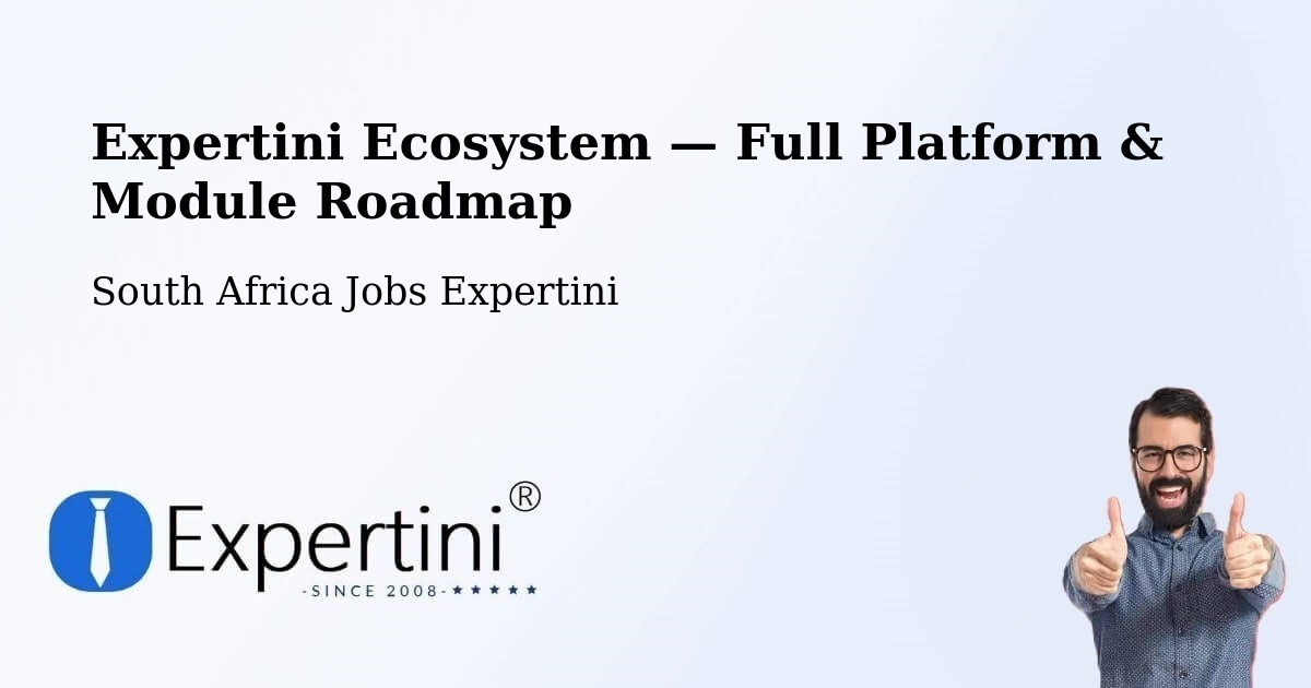 Expertini Ecosystem — Full Platform & Module Roadmap – Vrede